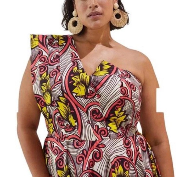 Anthropologie Sika dress Floral One-Shoulder Dress. NWT. MRSP $288 22W - Picture 3 of 8